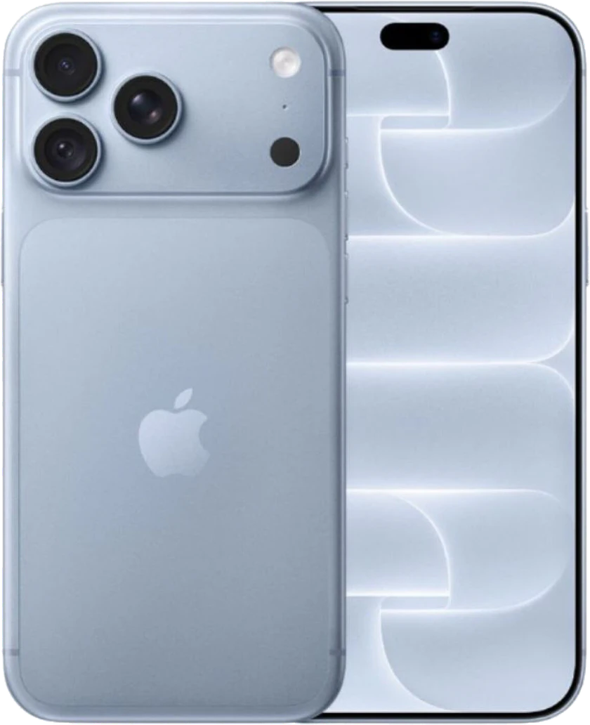 iPhone 18 Pro color Glacier, de dorso y de frente